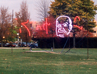 Bannon Point of You neon light installation