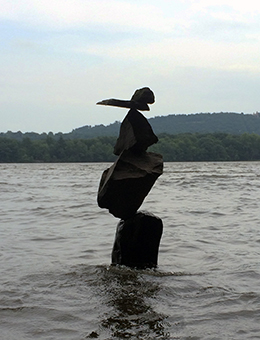 Bannon balanced stone sculpture