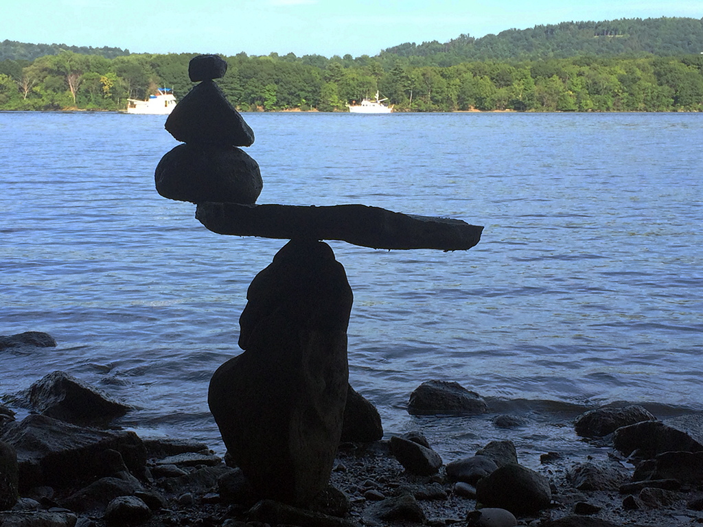 Bannon balanced stone sculpture